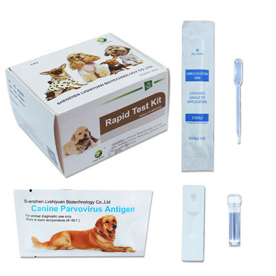 Fresh Feces CPV Canine Parvovirus Rapid Pet Rapid Test For Pet 10Tests/Kit GMP ISO9001