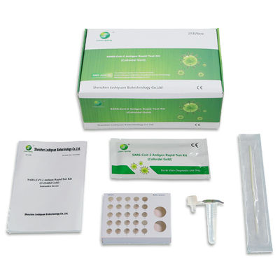Covid 19 Antigen Swab Test Kit Colloidal Gold 25Tests/Kit CE Test Rtk Ag Swab Test
