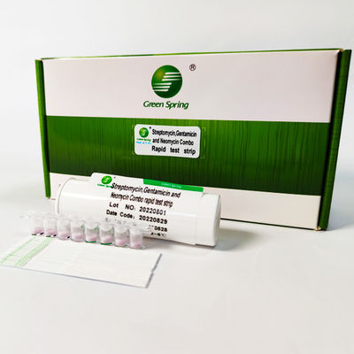 Green Spring Milk Test Kit Streptomycin Gentamicin And Neomycin Combo Rapid Test Strip