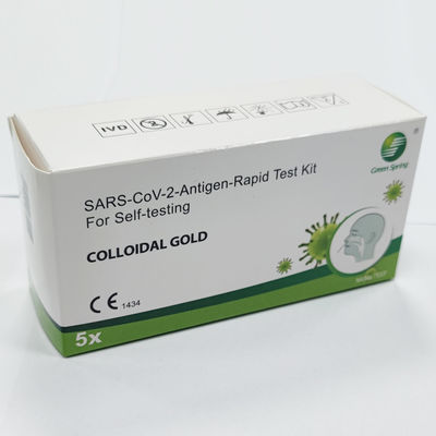 5 Tests/Kit SARS-CoV-2 Antigen Self Test Kit CE For Nasal Swab Sensitivity 98.84%