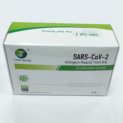 SARS-CoV-2 Swab Test Rapid Antigen 25 Tests/Kit CE For Nasal Swab Specificity 100%