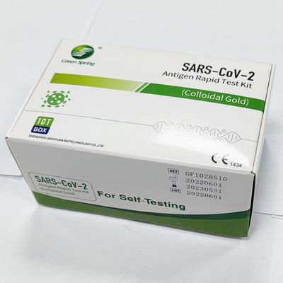 SARS-CoV-2 Antigen Home Test Kit 10 Tests/Kit CE For Nasal Sensitivity 98.84%