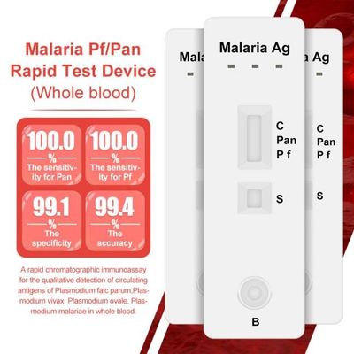 Whole Blood Malaria Rapid Diagnostic Test Kit PF PV Pan Infectious Disease Test
