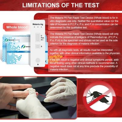 Whole Blood Malaria Rapid Diagnostic Test Kit PF PV Pan Infectious Disease Test