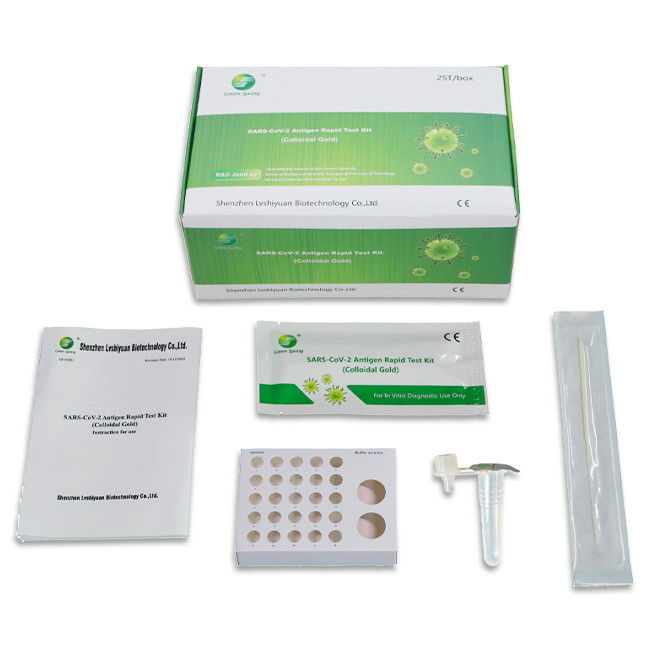 Covid 19 Antigen Swab Test Kit Colloidal Gold 25Tests/Kit CE Test Rtk Ag Swab Test
