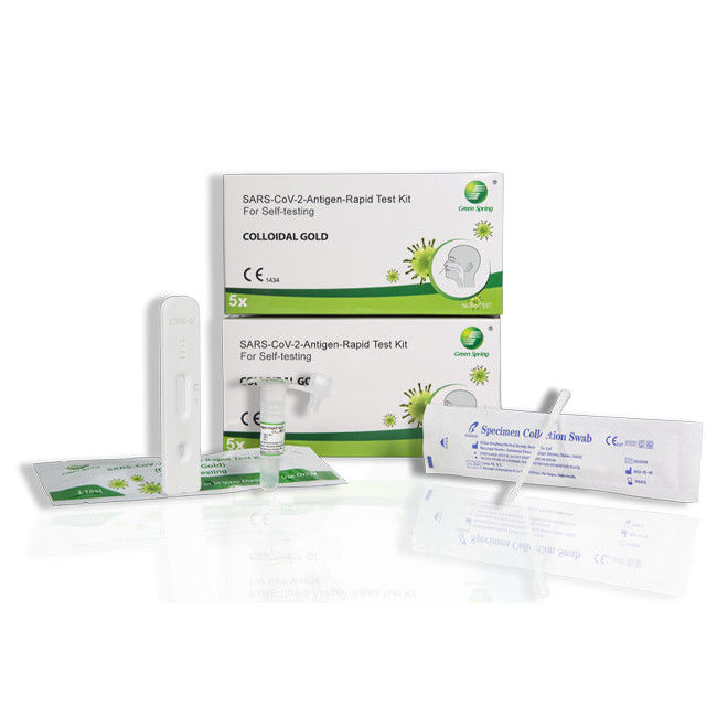 Green Spring SARS-CoV-2 Antigen Home Test Kit Colloidal Gold 5 Tests / Kit CE