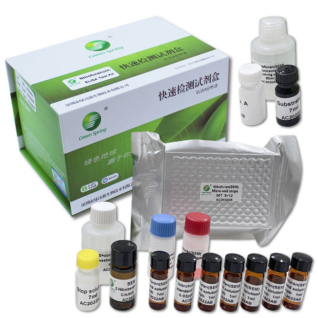 Nitrofuran SEM ELISA Food Safety Test Kit For Milk Sensitivity 0.02ppb 96Wells/Kit