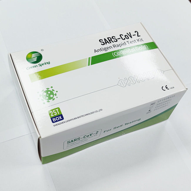 COVID-19 Antigen Rapid Self Test 25 Tests/Kit CE For Nasal Swab Sensitivity 98.84%