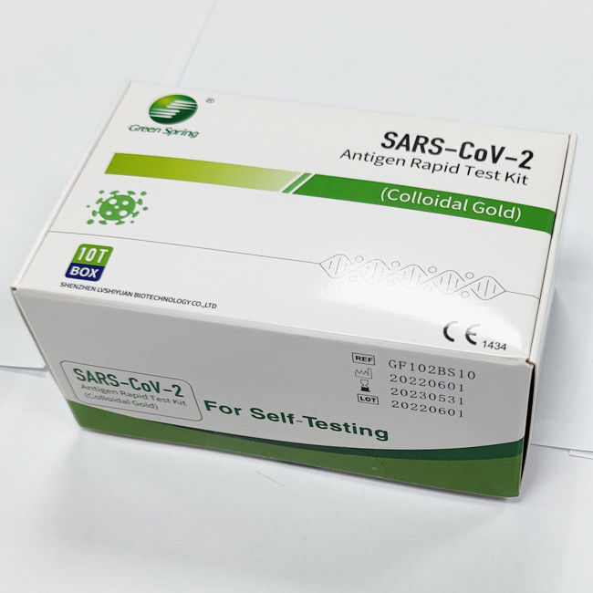 SARS-CoV-2 Antigen Home Test Kit 10 Tests/Kit CE For Nasal Sensitivity 98.84%