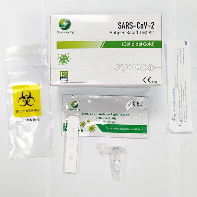 SARS-CoV-2 Antigen Rapid Test At Home 10 Tests/Kit CE For Nasal Specificity 100%