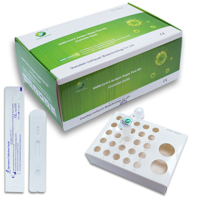 Covid 19 Antigen Swab Test Kit Colloidal Gold 25Tests/Kit CE Test Rtk Ag Swab Test