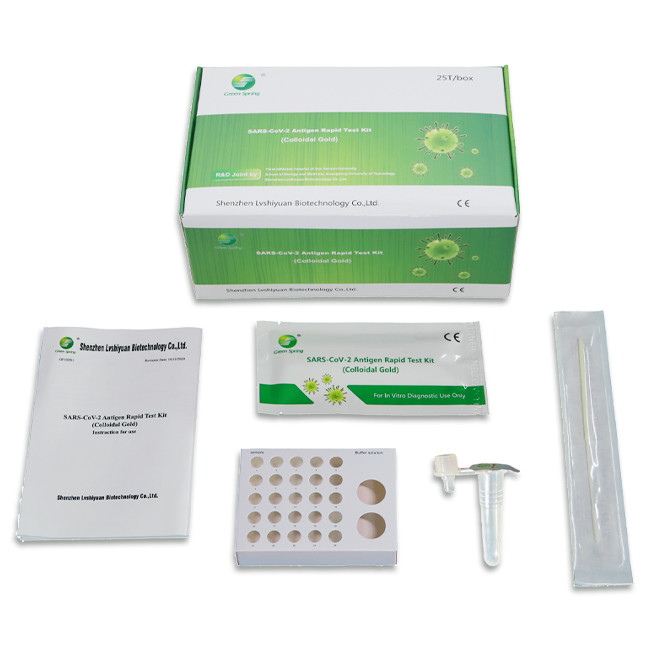 Covid 19 Antigen Swab Test Kit Colloidal Gold 25Tests/Kit CE Test Rtk Ag Swab Test