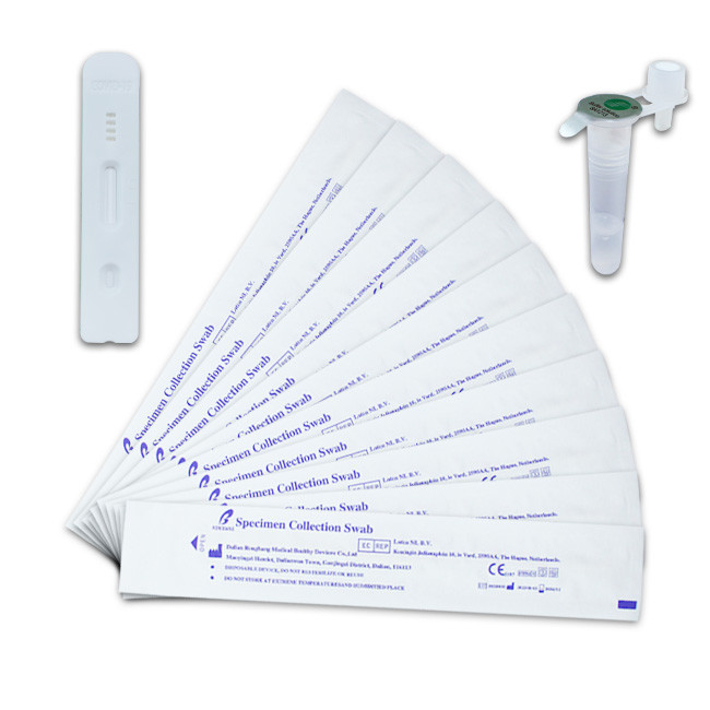 SARS-CoV-2 Antigen Swab Test Kit 10 Tests/Kit CE Accuracy 99.68% Professional Test