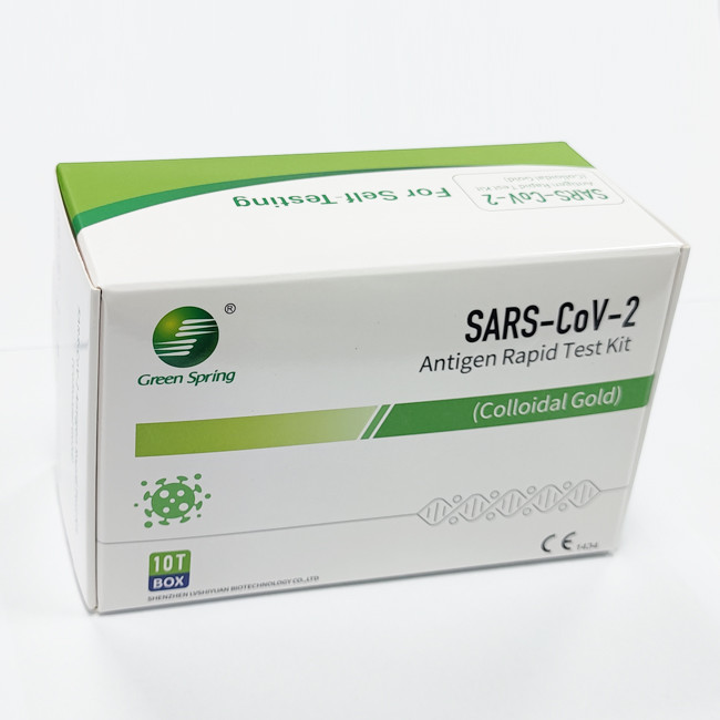 Green Spring Antigen Rapid Self Test 10 Tests/Kit CE For Nasal Rtk Self Test Kit