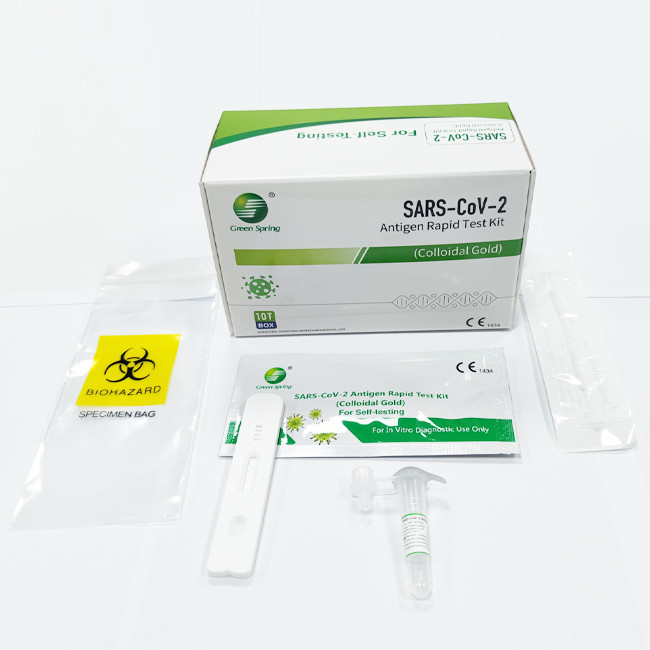 SARS-CoV-2 Ag Swab Test Kit 10 Tests/Kit CE For Nasal Sensitivity 98.84%