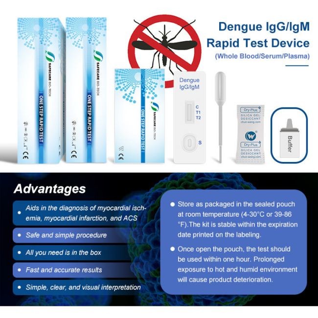 40 Tests/Kit Dengue Ns1 Ag Rapid Test Kit Ag IgM IgG Test Cassette
