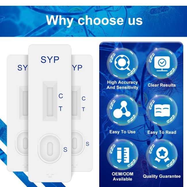 Accuracy 99% Infectious Disease Test Syphilis Rapid Test Kit 40 Tests/Kit CE
