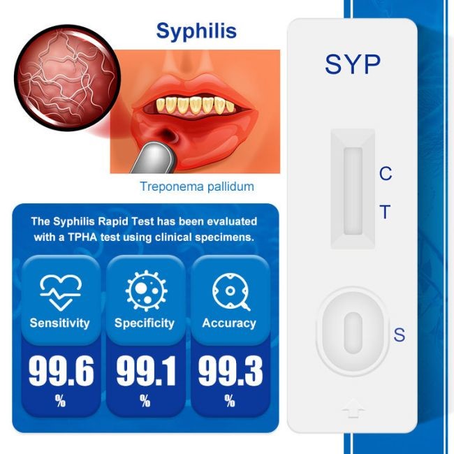 Accuracy 99% Infectious Disease Test Syphilis Rapid Test Kit 40 Tests/Kit CE