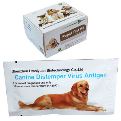 CDV Canine Distemper Virus Bộ xét nghiệm nhanh cho thú cưng 10 xét nghiệm / Bộ GMP ISO9001